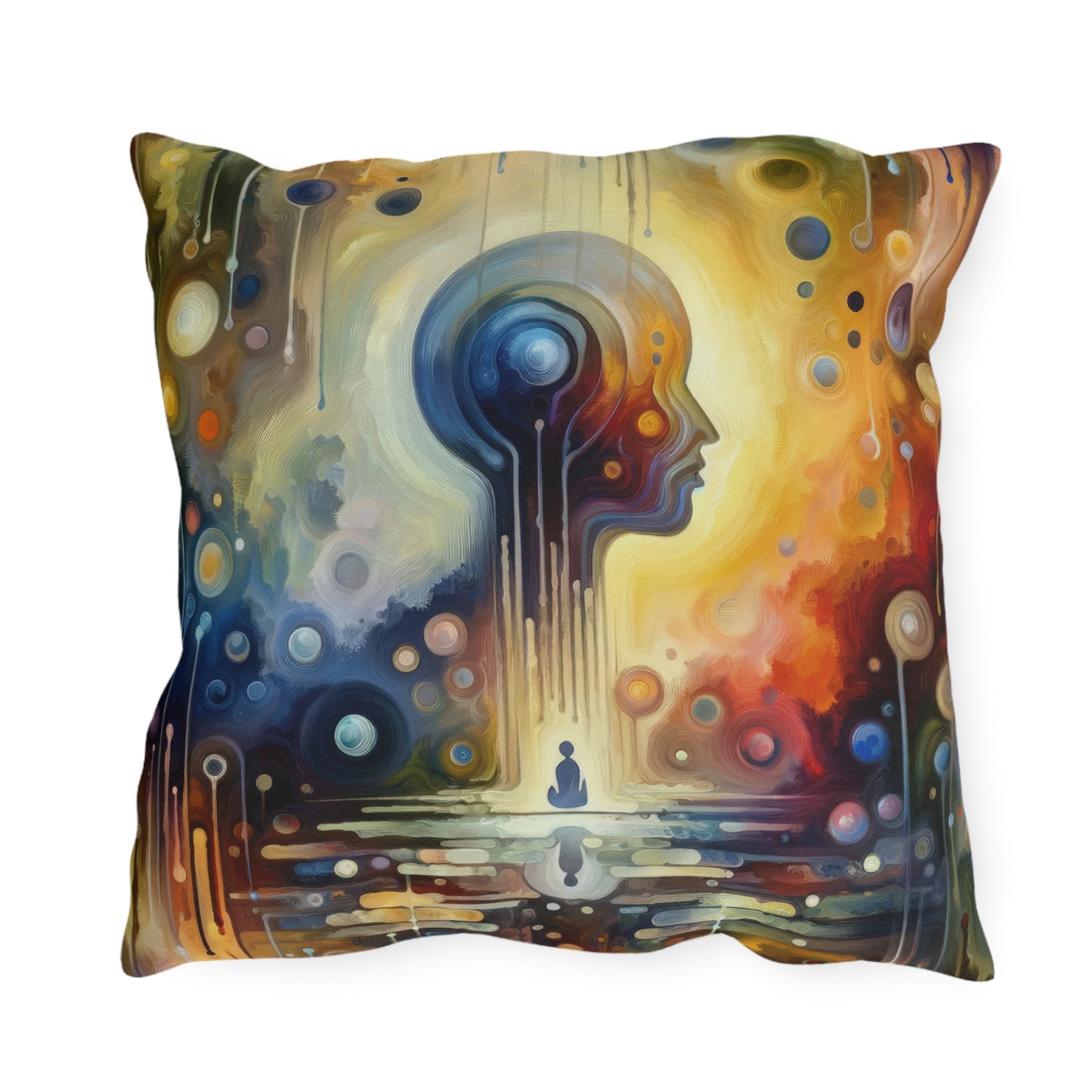 Reflective Oneness Healing Outdoor Pillows