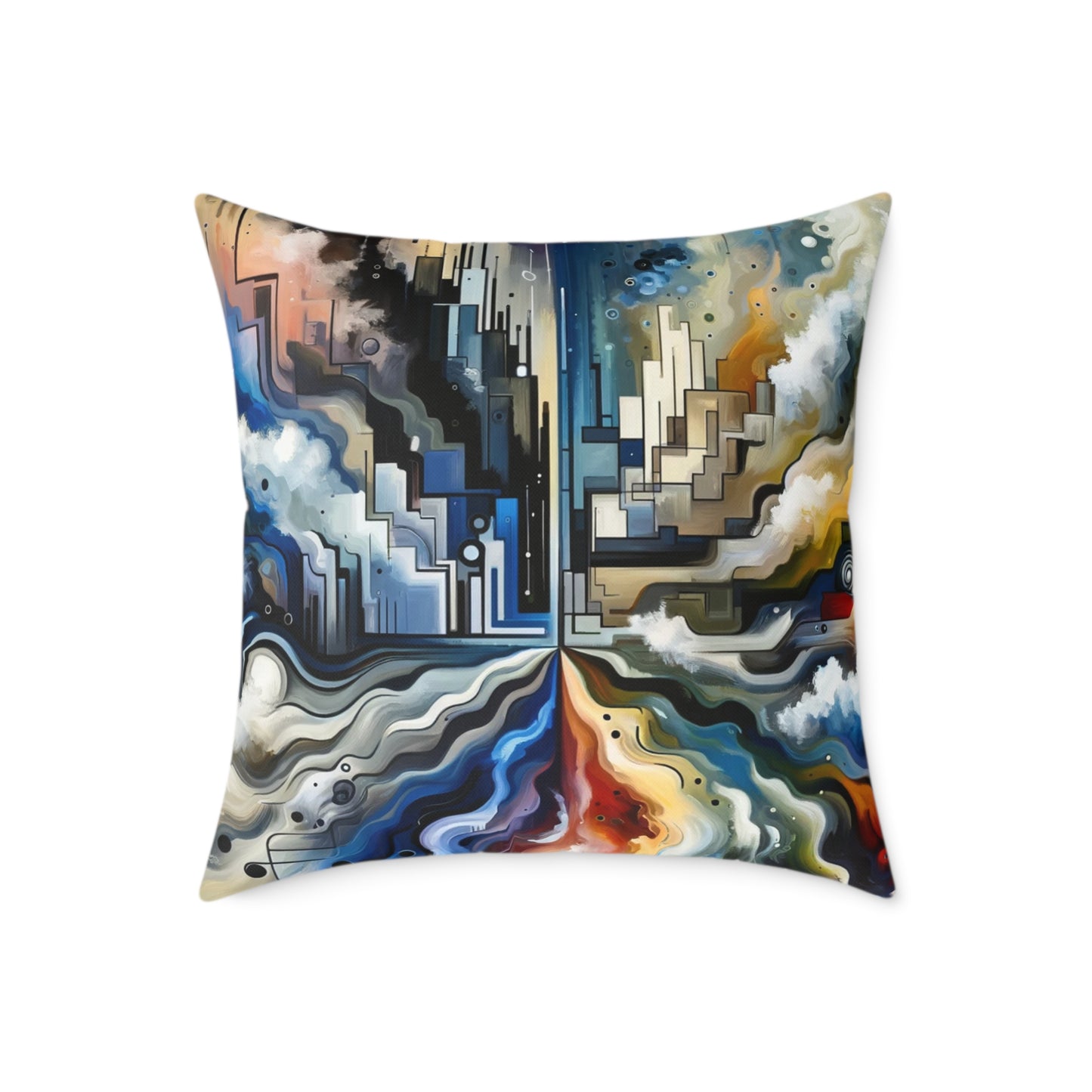 Digital Divide Navigation Spun Polyester Pillow