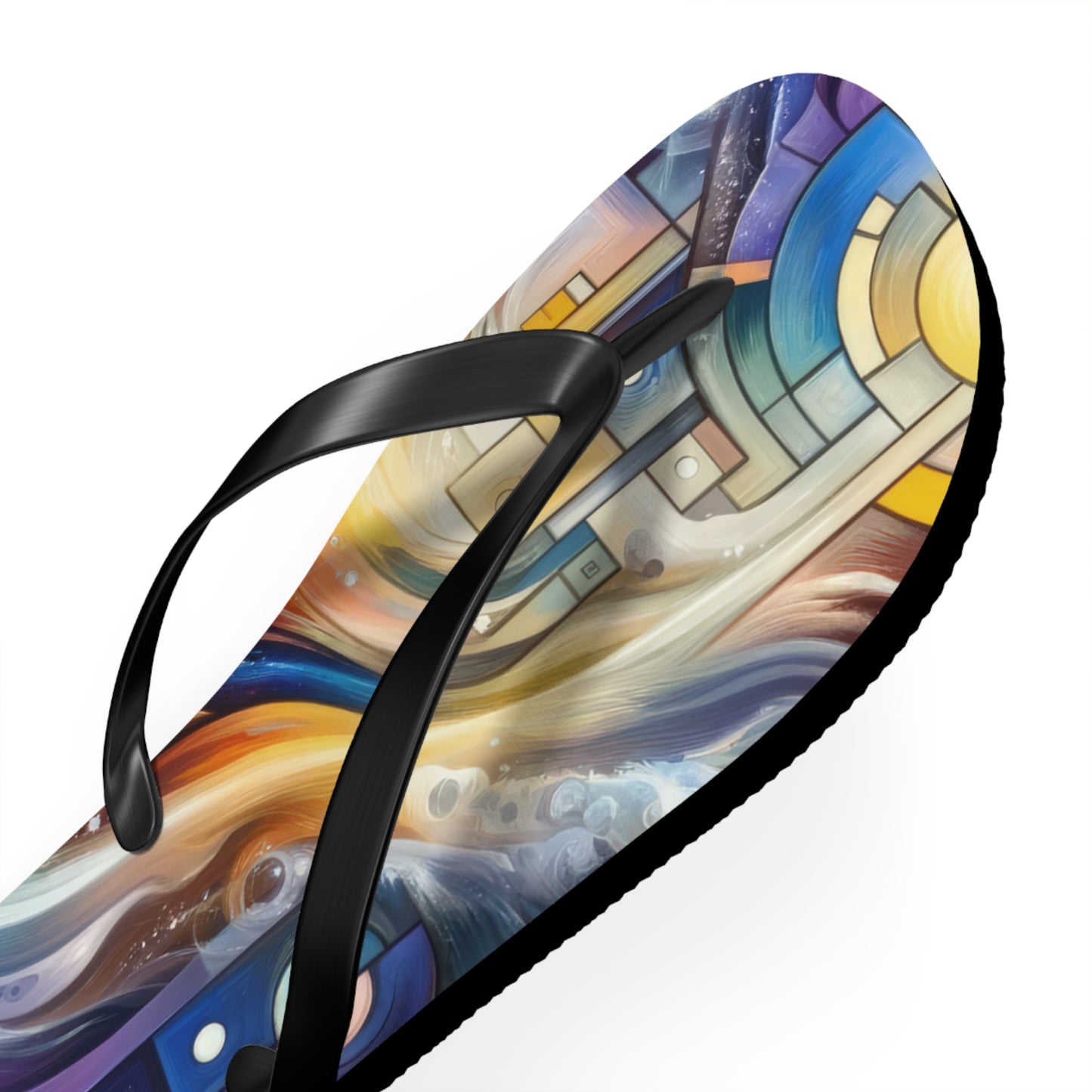Cosmic Tachism Alchemy Flip Flops
