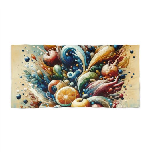 Nourishing Tachism Symphony Beach Towel