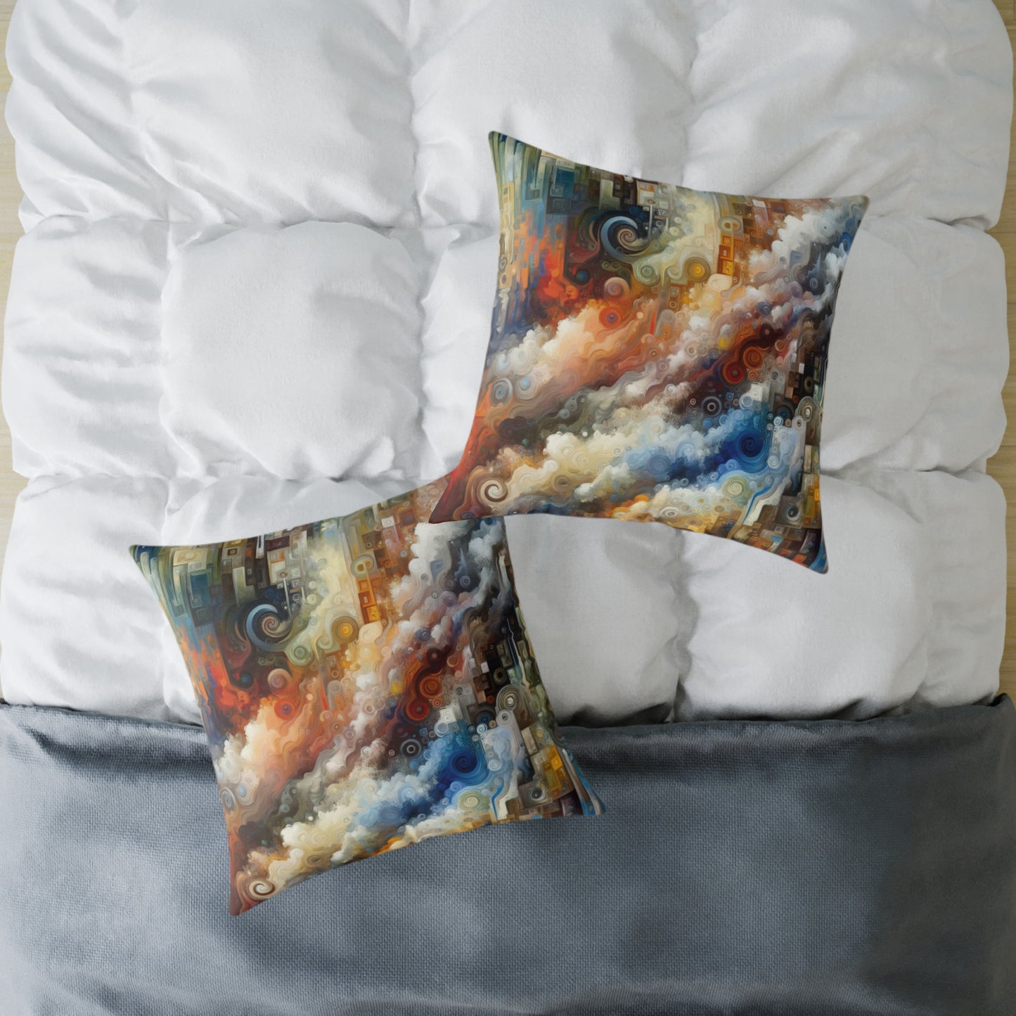 Tachist Unity Diversity Spun Polyester Pillow