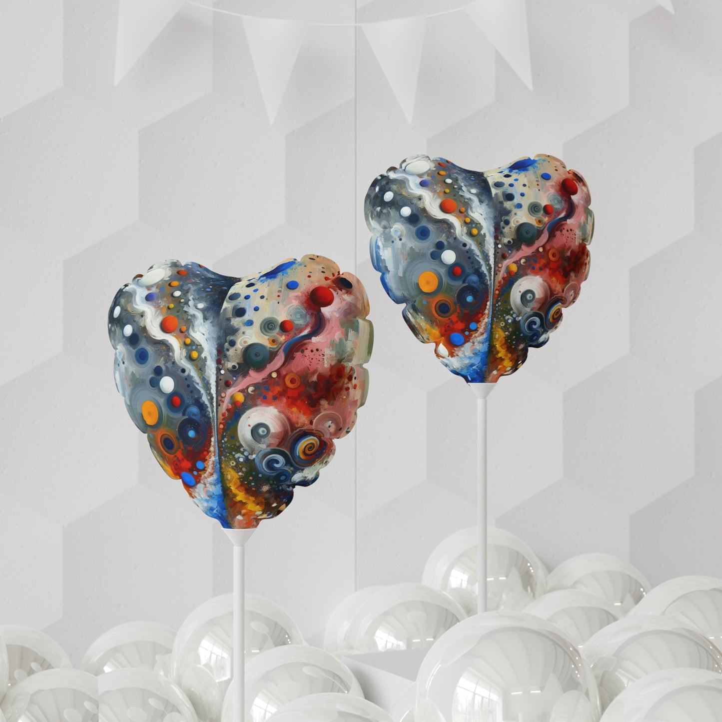 Unity Duality Abstraction Balloon (Round and Heart-shaped), 11"