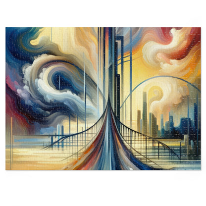 Conscious Bridge Tachism Jigsaw Puzzle (30, 110, 252, 500,1000-Piece)