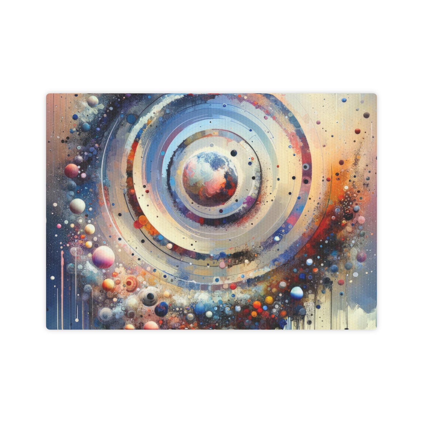 Conscious Rings Tachism Canvas Photo Tile