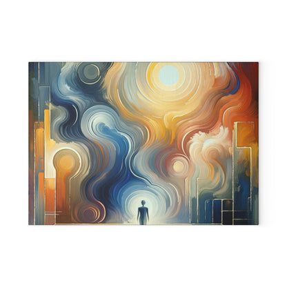 Spiritual Tranquil Sanctuary Glass Cutting Board