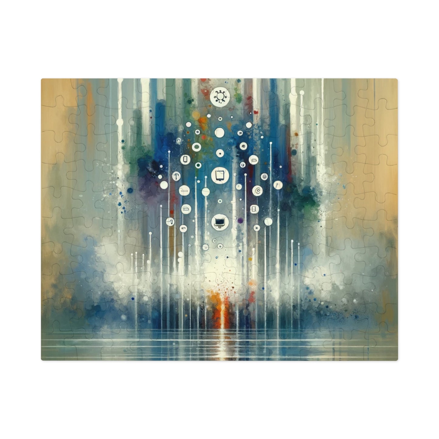 Tachism Digital Escape Jigsaw Puzzle (30, 110, 252, 500,1000-Piece)