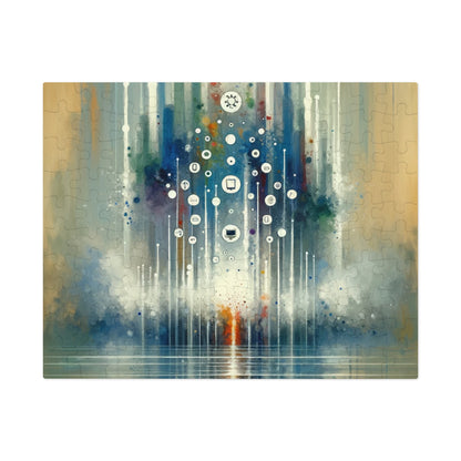 Tachism Digital Escape Jigsaw Puzzle (30, 110, 252, 500,1000-Piece)