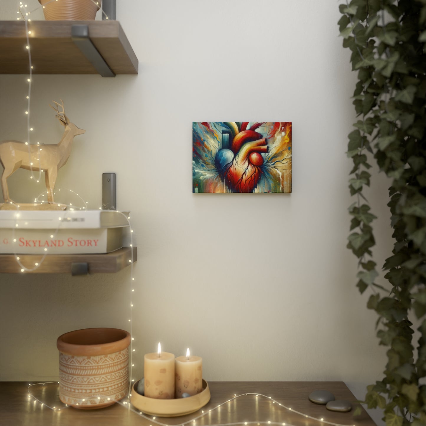 Humanity Heart Unveiled Canvas Photo Tile