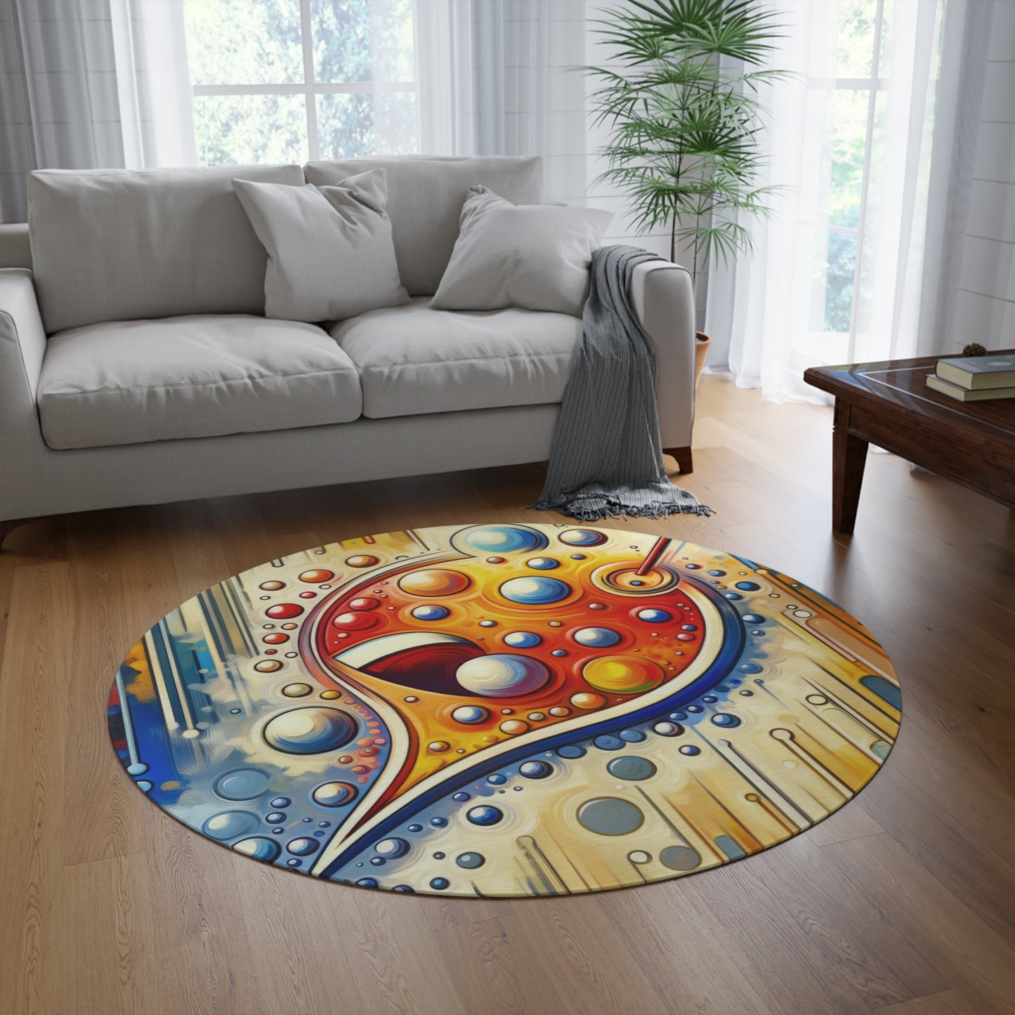 Humorous Dialogue Gateway Round Rug