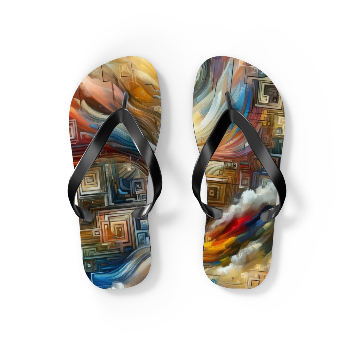 Woven Progress Tapestry Flip Flops