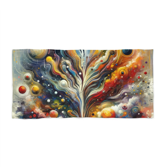 Cosmic Vision Tree Beach Towel