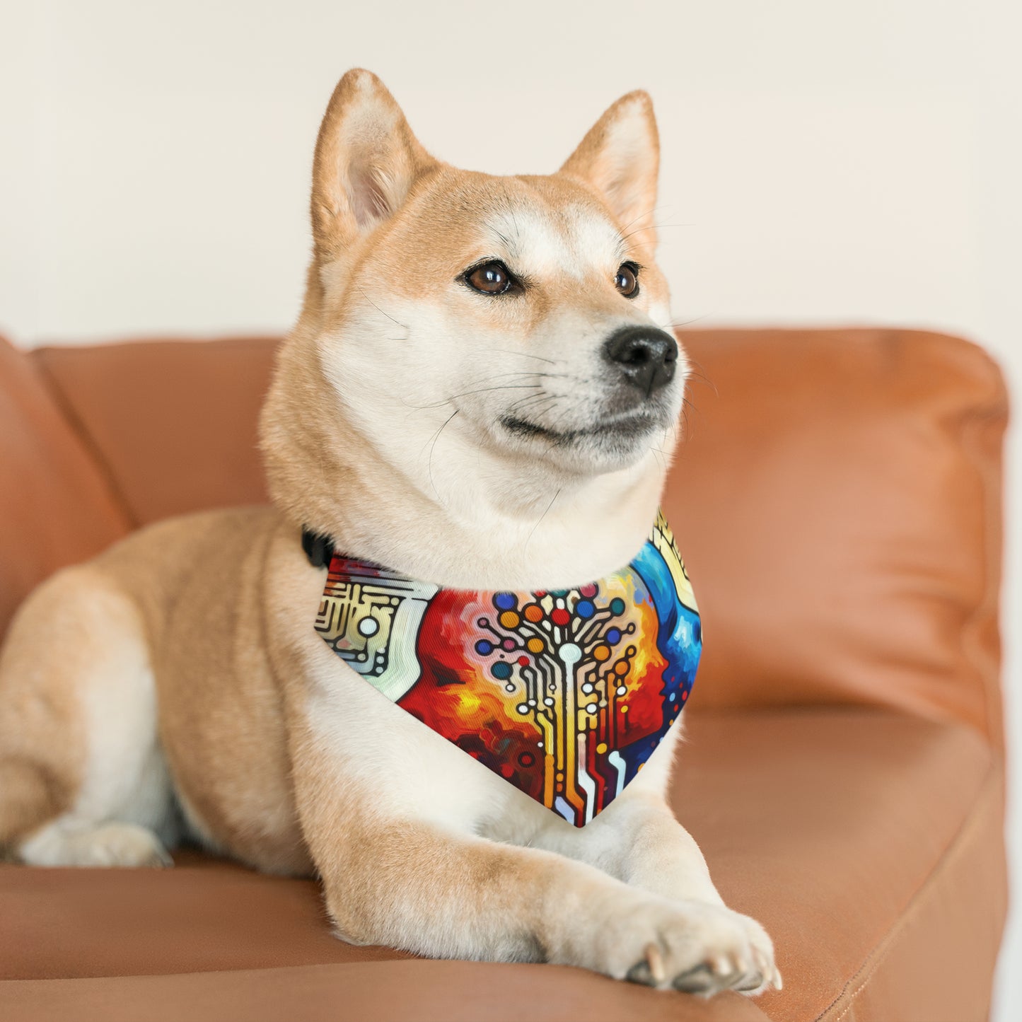 Empathetic Connection Abstract Pet Bandana Collar
