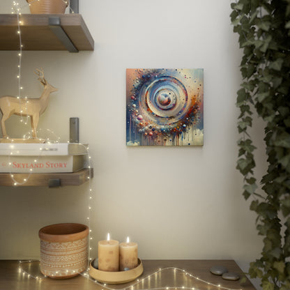 Conscious Rings Tachism Canvas Photo Tile