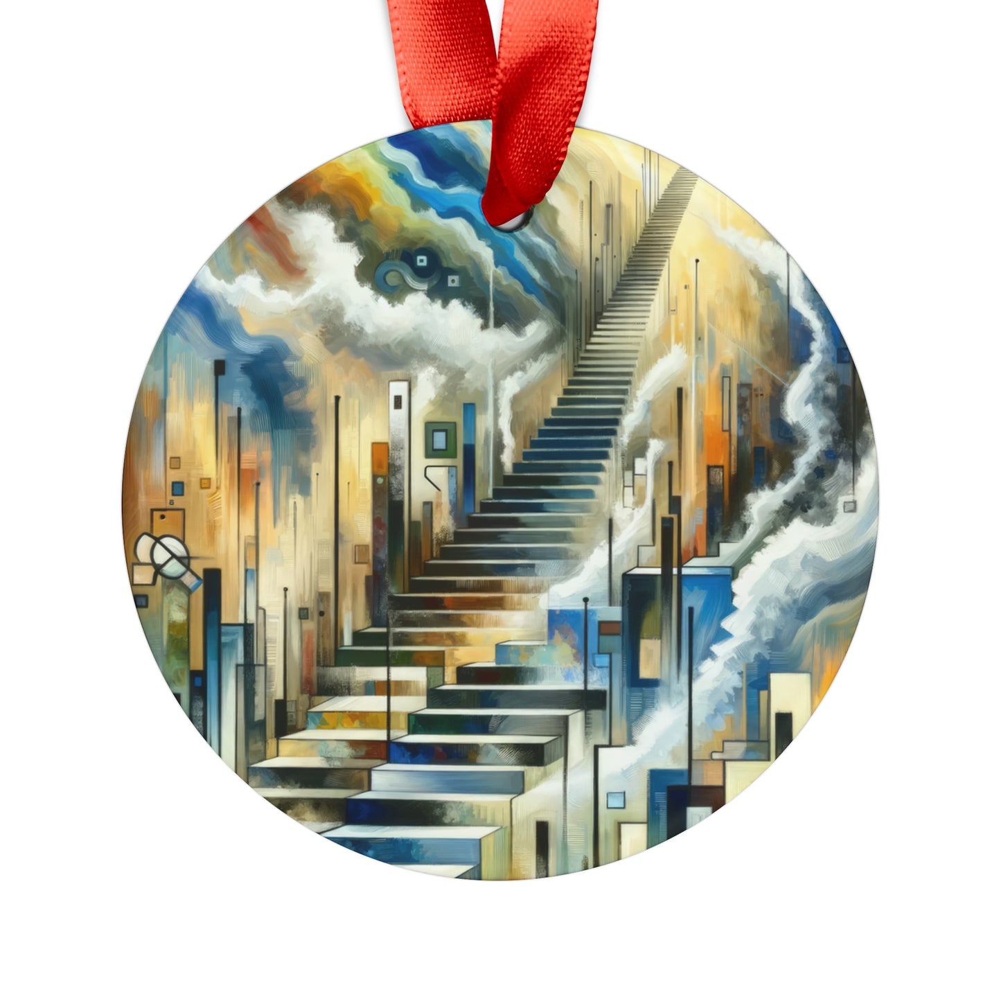 Visionary Evolutionary Progress Acrylic Ornament with Ribbon