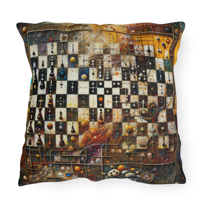 Cosmic Chess Integration Outdoor Pillows