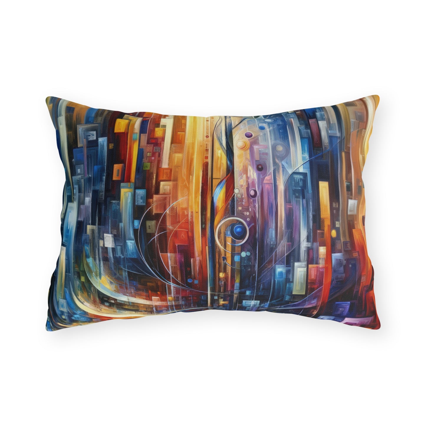 Symphonic Glass Resonance Outdoor Pillows