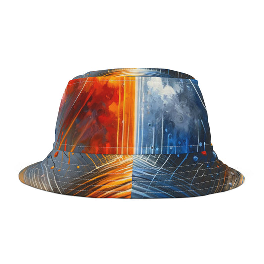 Luminous Abstract Tachism Bucket Hat (AOP)