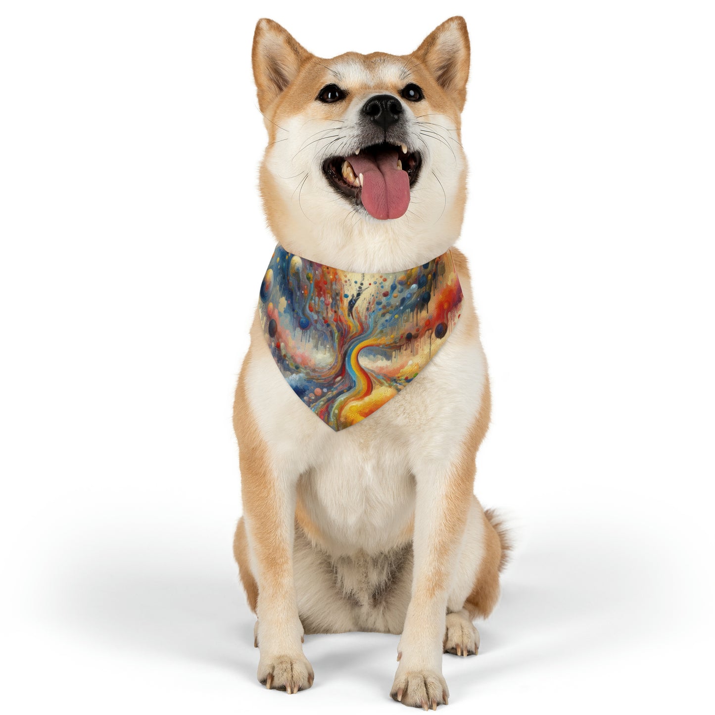 Choices Tachism Canvas Pet Bandana Collar