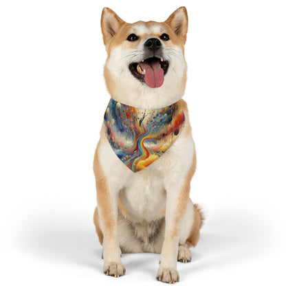 Choices Tachism Canvas Pet Bandana Collar