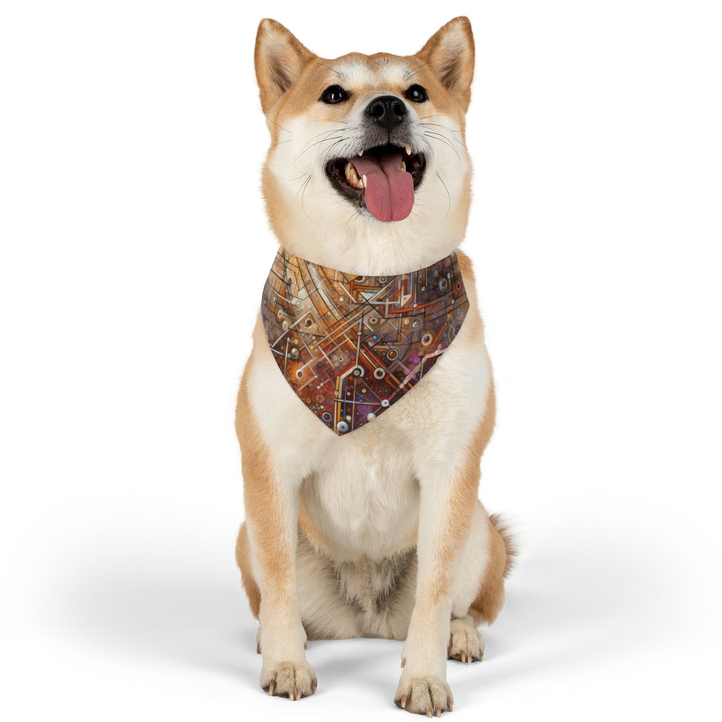 Abstract Structural Complexity Pet Bandana Collar