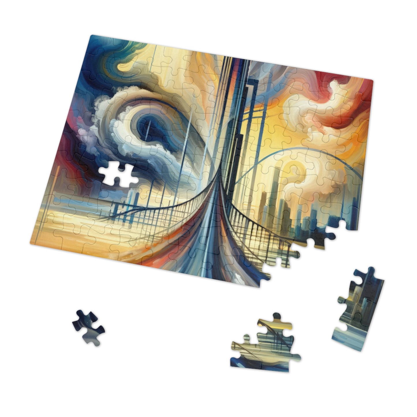 Conscious Bridge Tachism Jigsaw Puzzle (30, 110, 252, 500,1000-Piece)