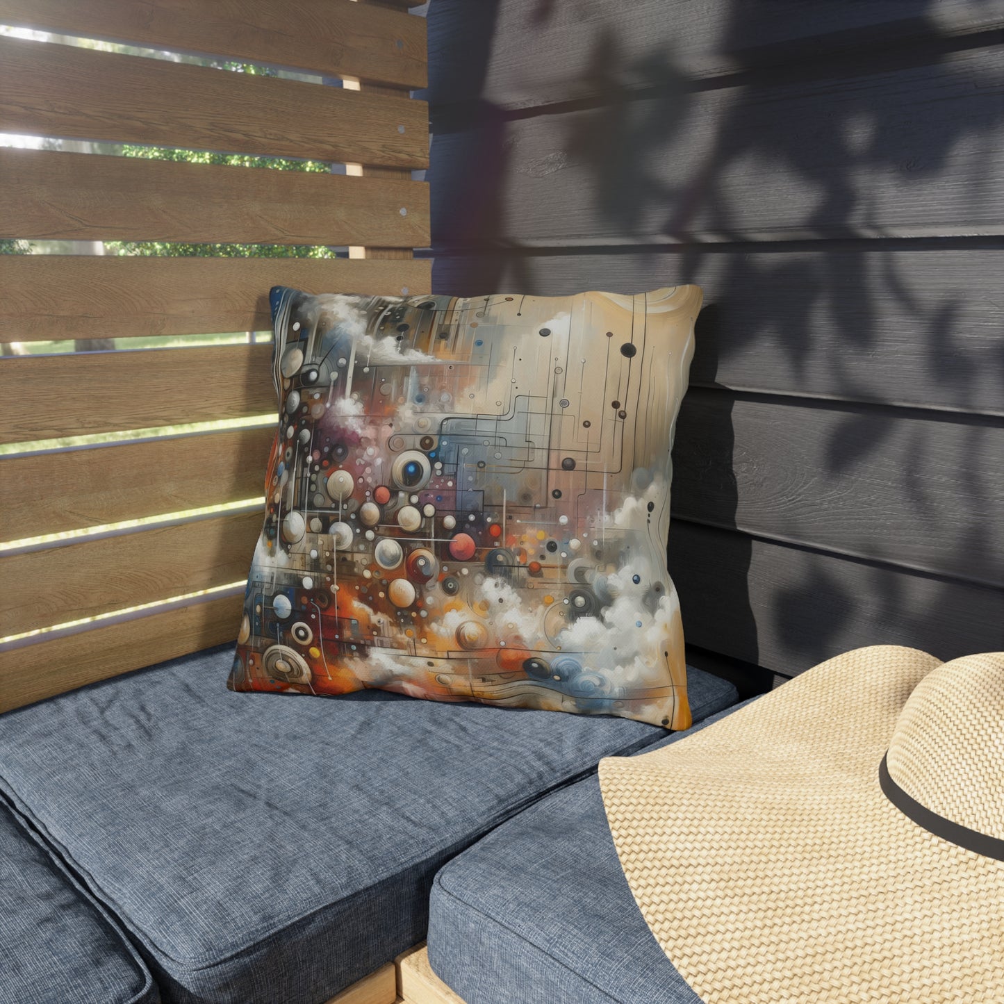 Abstract Mechanical Harmony Outdoor Pillows