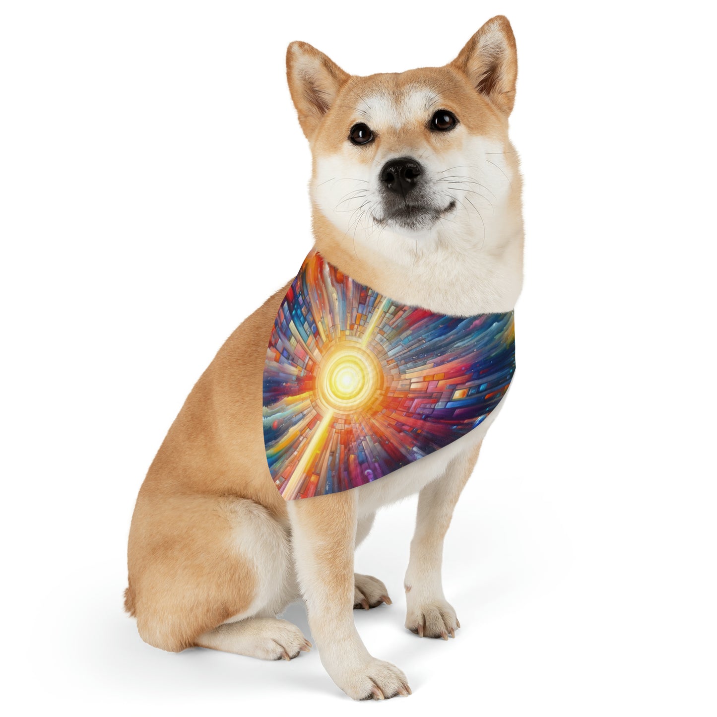 Kaleidoscopic Tachism Breath Pet Bandana Collar