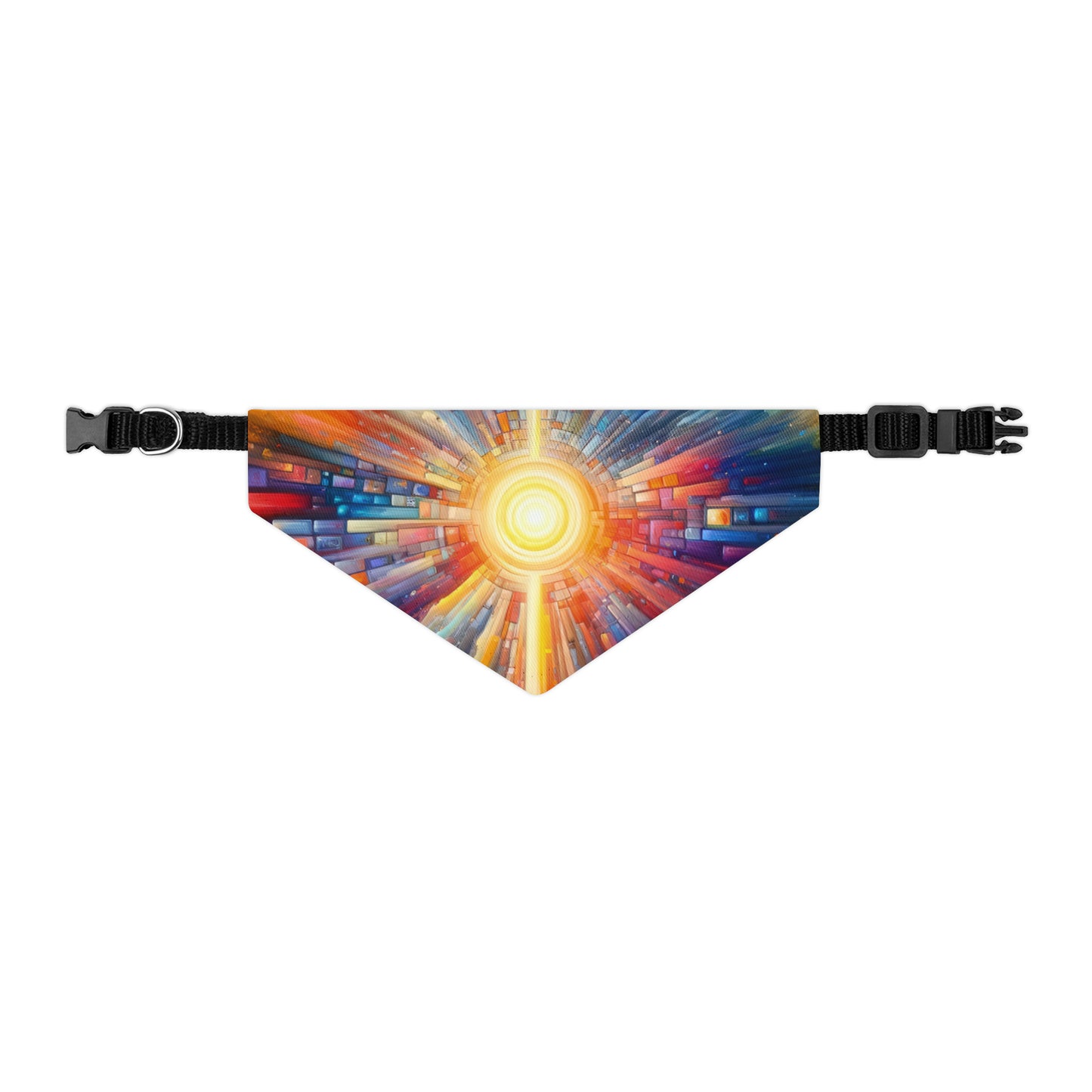 Kaleidoscopic Tachism Breath Pet Bandana Collar