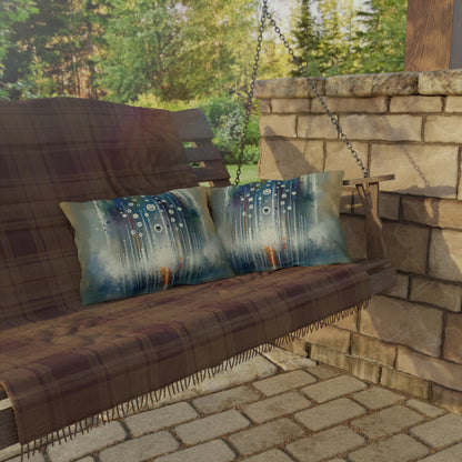 Tachism Digital Escape Outdoor Pillows