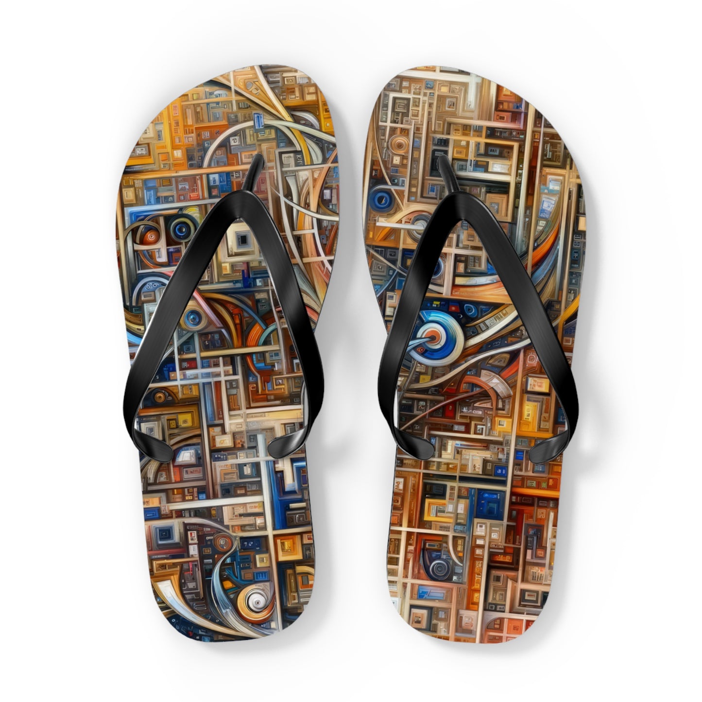 Intricate Life Tapestry Flip Flops