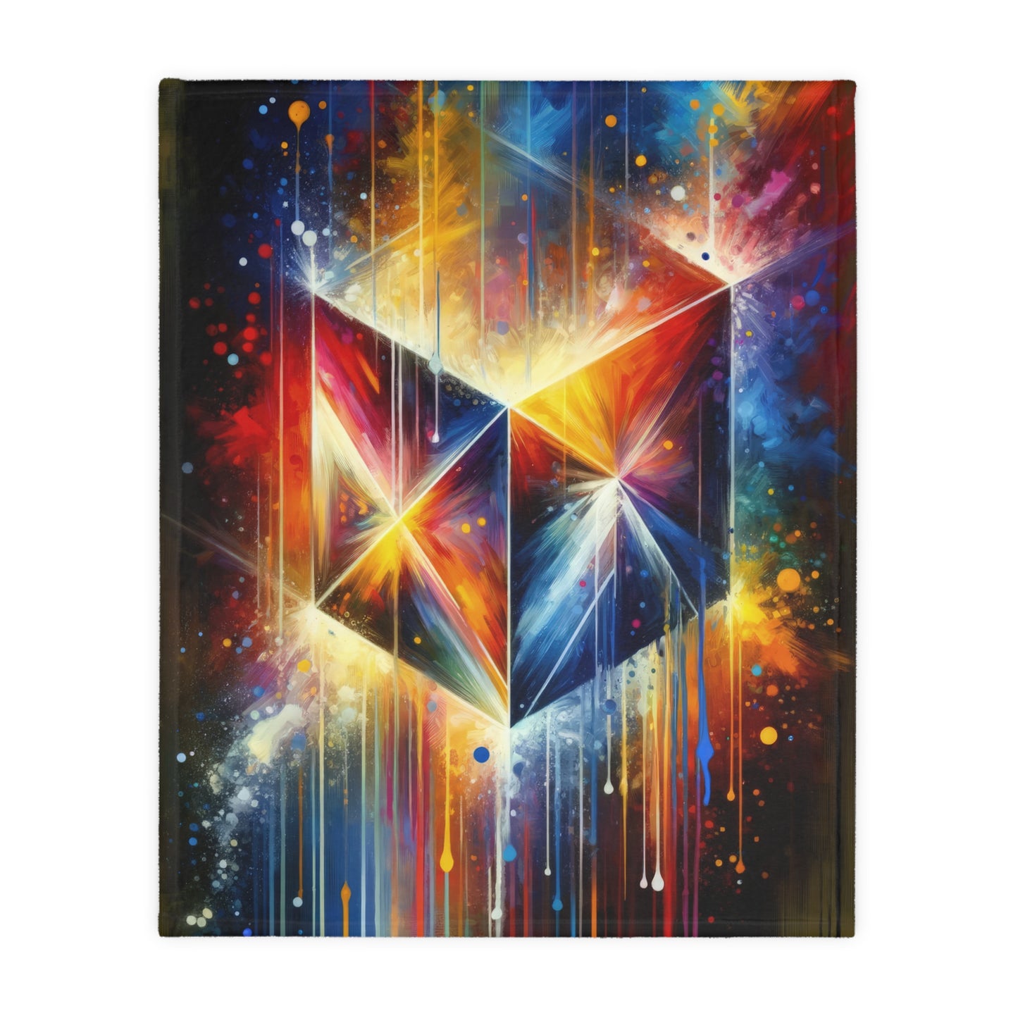 Prismatic Light Spectrum Velveteen Microfiber Blanket (Two-sided print)