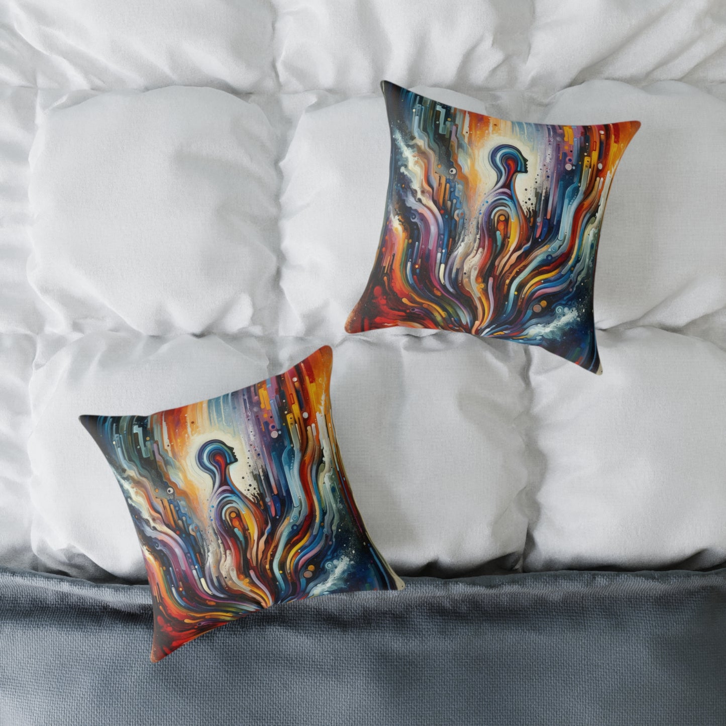 Threshold Collective Consciousness Spun Polyester Pillow