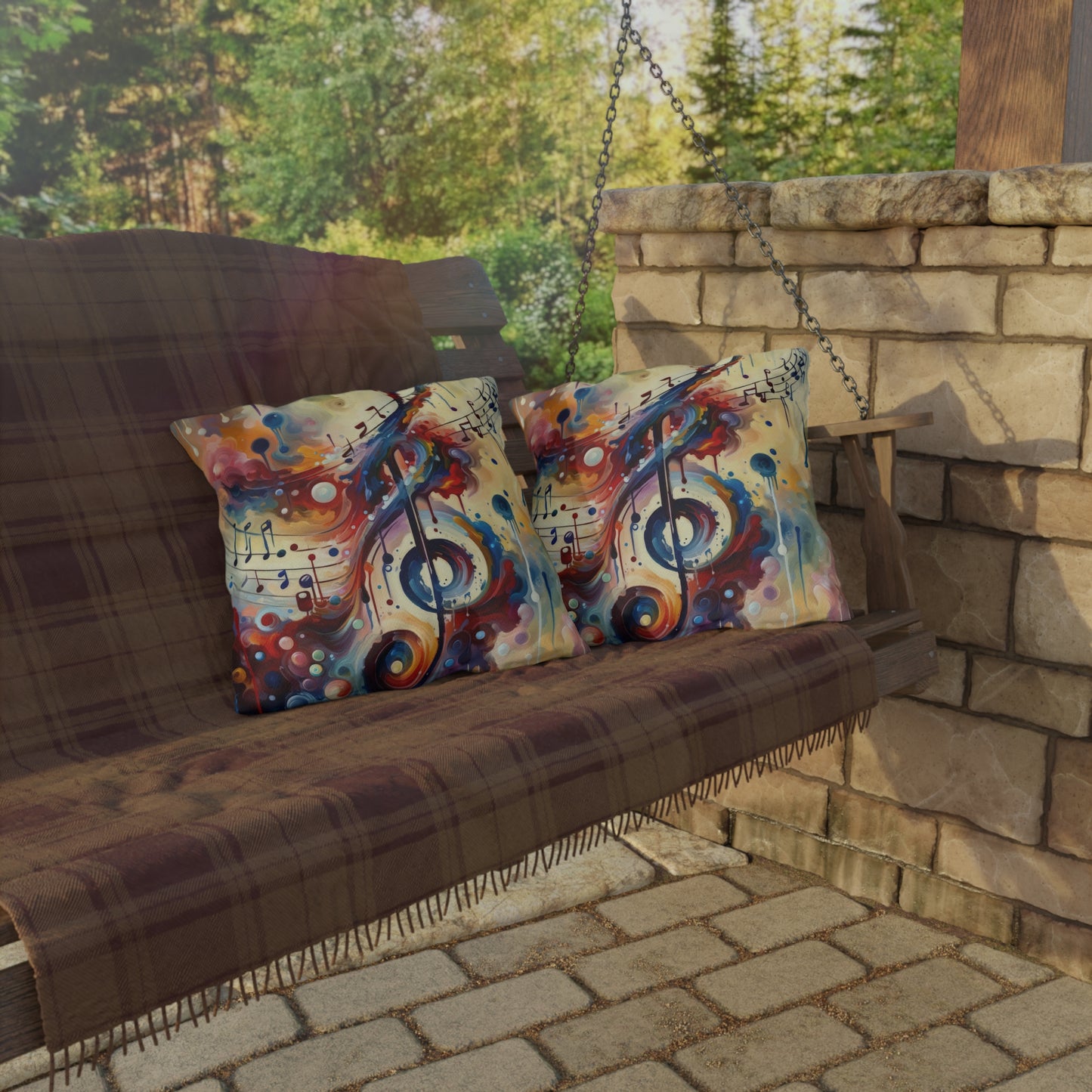 Harmonizing Melody Life Outdoor Pillows