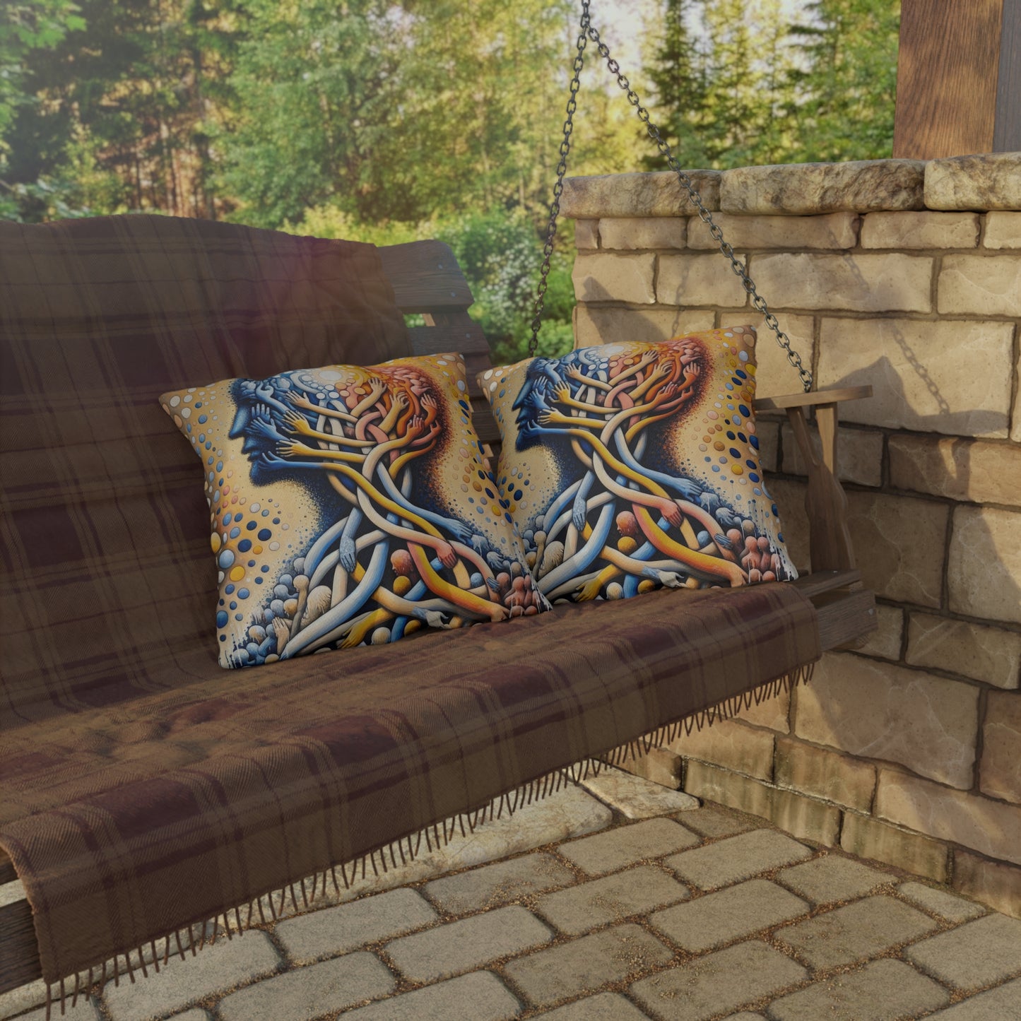 Unveiling Inner Essence Outdoor Pillows