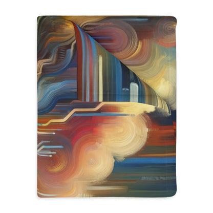 Eternal Digital Meditation Velveteen Microfiber Blanket (Two-sided print)