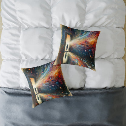 Mirror Wholeness Tachism Spun Polyester Pillow