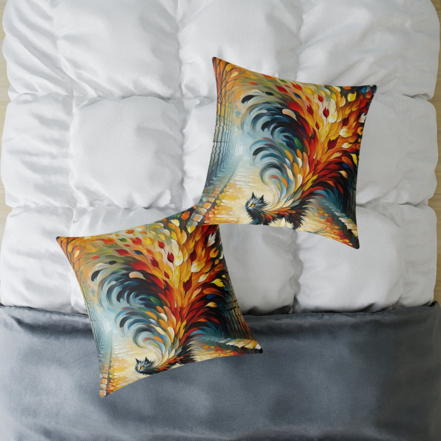 Autumn Whirlwind Escape Spun Polyester Pillow