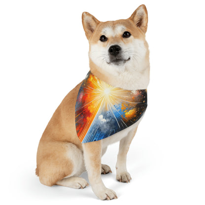 Luminous Abstract Tachism Pet Bandana Collar