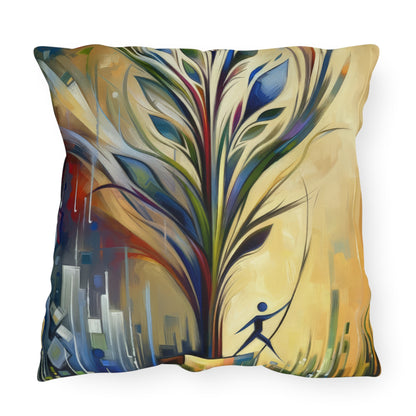 Pruning Distraction Tachism Outdoor Pillows