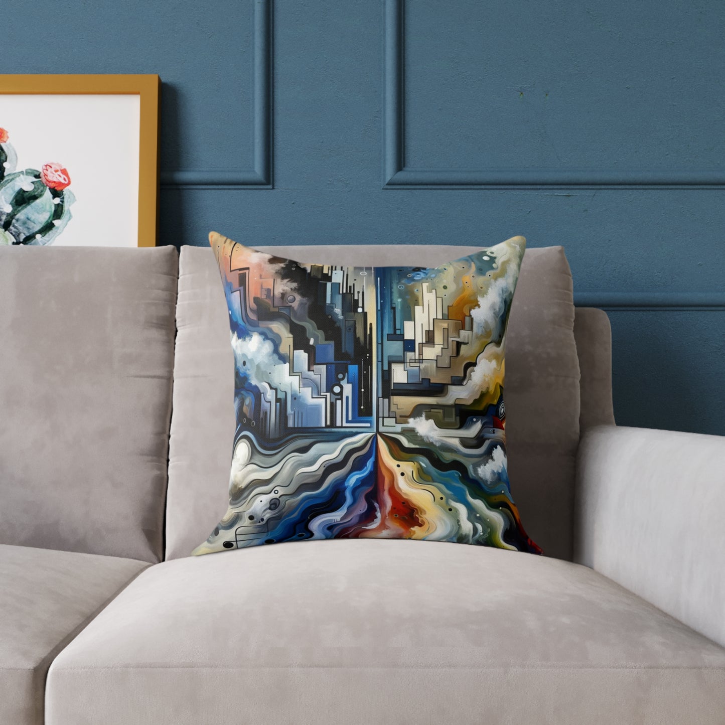 Digital Divide Navigation Spun Polyester Pillow