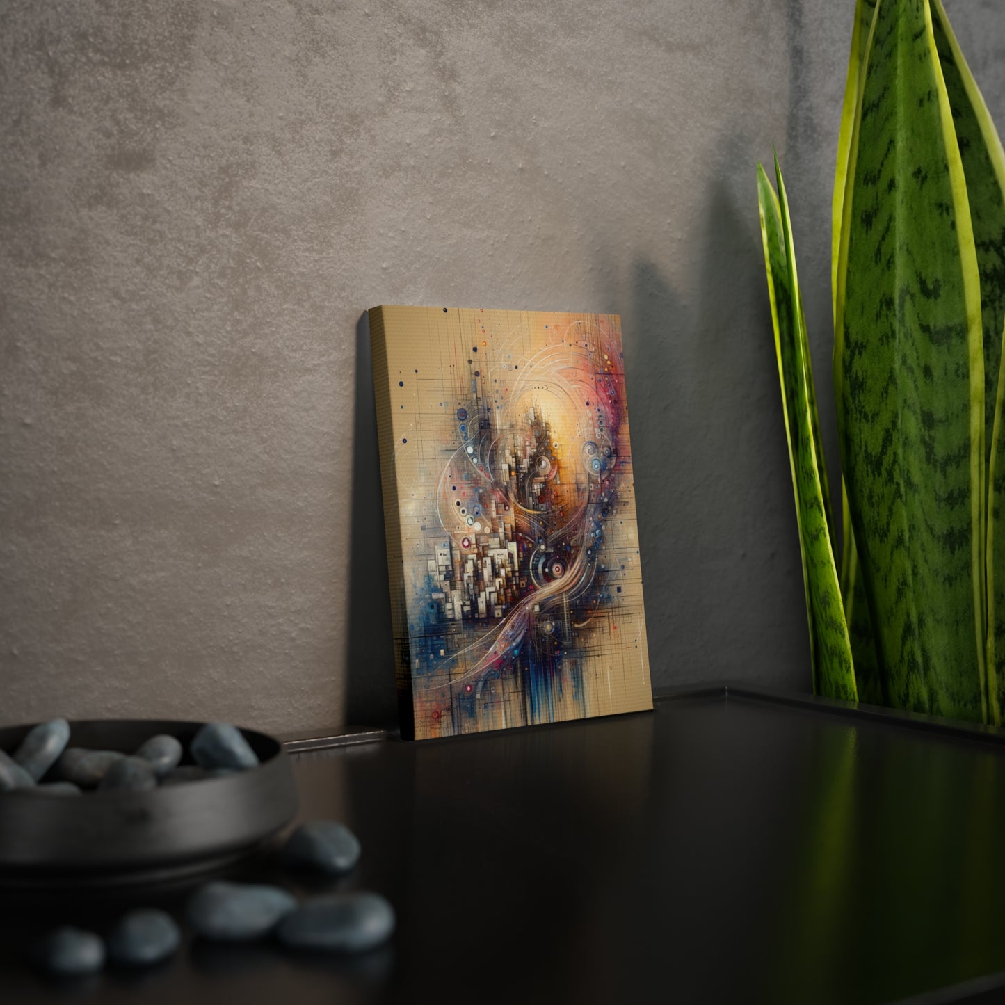 Digital Rhythmic Architecture Canvas Photo Tile