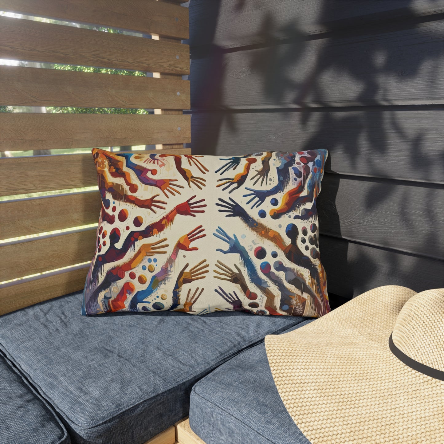 Architects Wisdom Tachism Outdoor Pillows