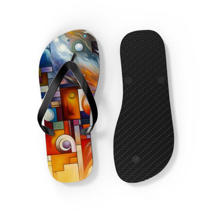 Cosmic Tachism Alchemy Flip Flops