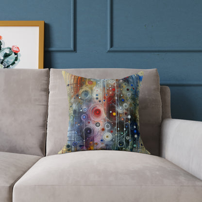 Awakenings Interconnectedness Tachism Spun Polyester Pillow