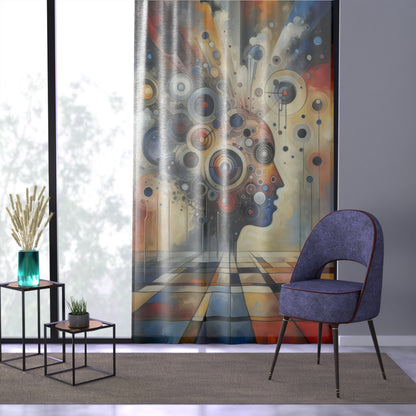 Mindful Tachism Engagement Window Curtain