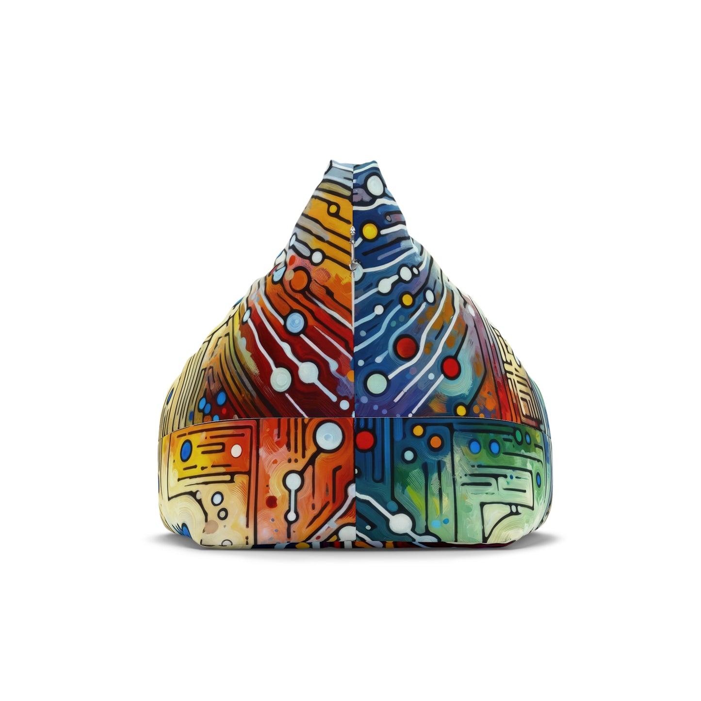 Empathetic Connection Abstract Bean Bag Chair Cover