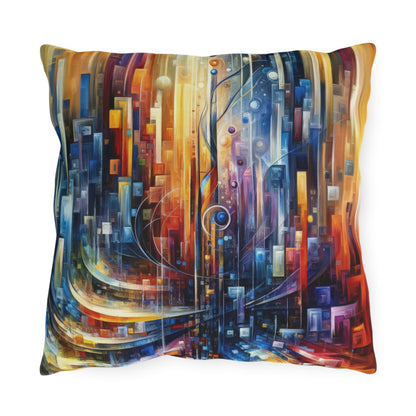 Symphonic Glass Resonance Outdoor Pillows