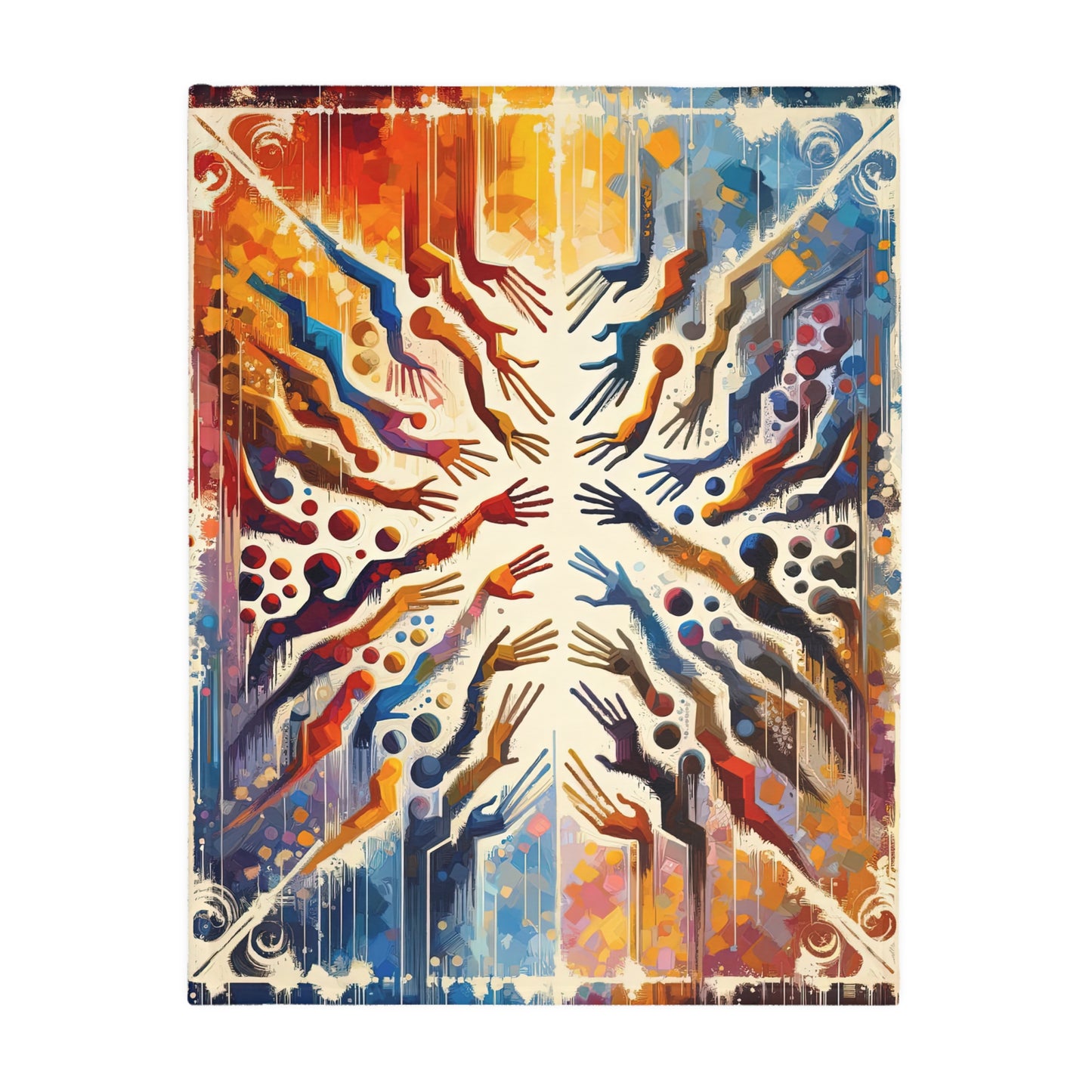 Architects Wisdom Tachism Velveteen Microfiber Blanket (Two-sided print)