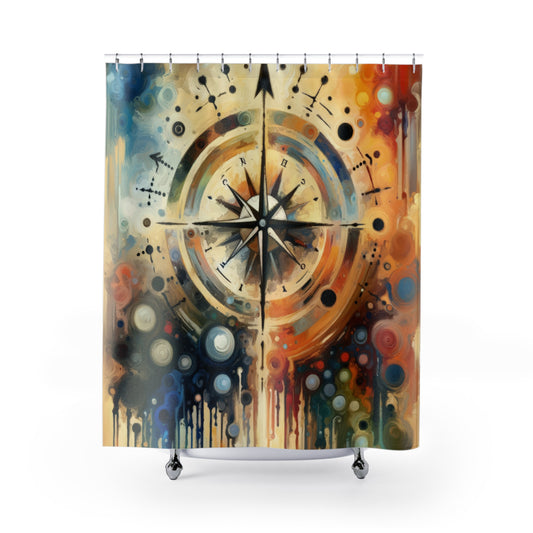 Guidance Abstract Compass Shower Curtains