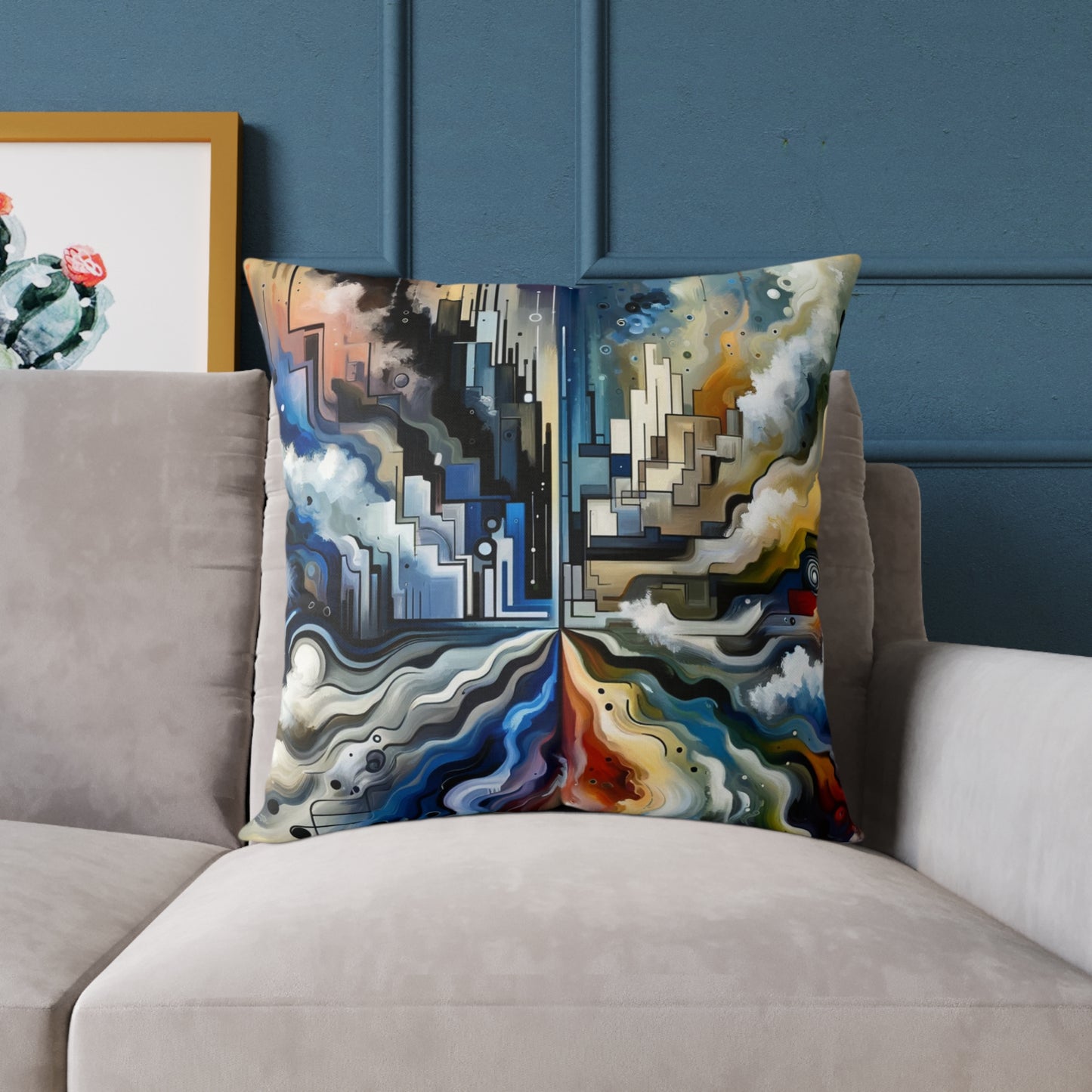 Digital Divide Navigation Spun Polyester Pillow